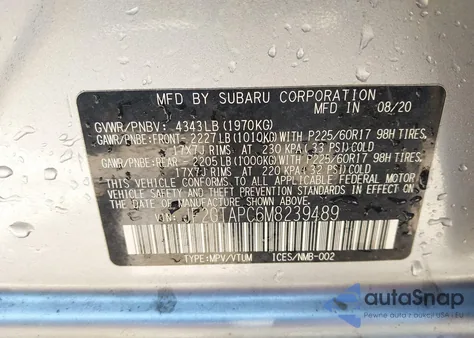 2021 Subaru Crosstrek Premium from USA, damaged, VIN JF2GTAPC6M8239489